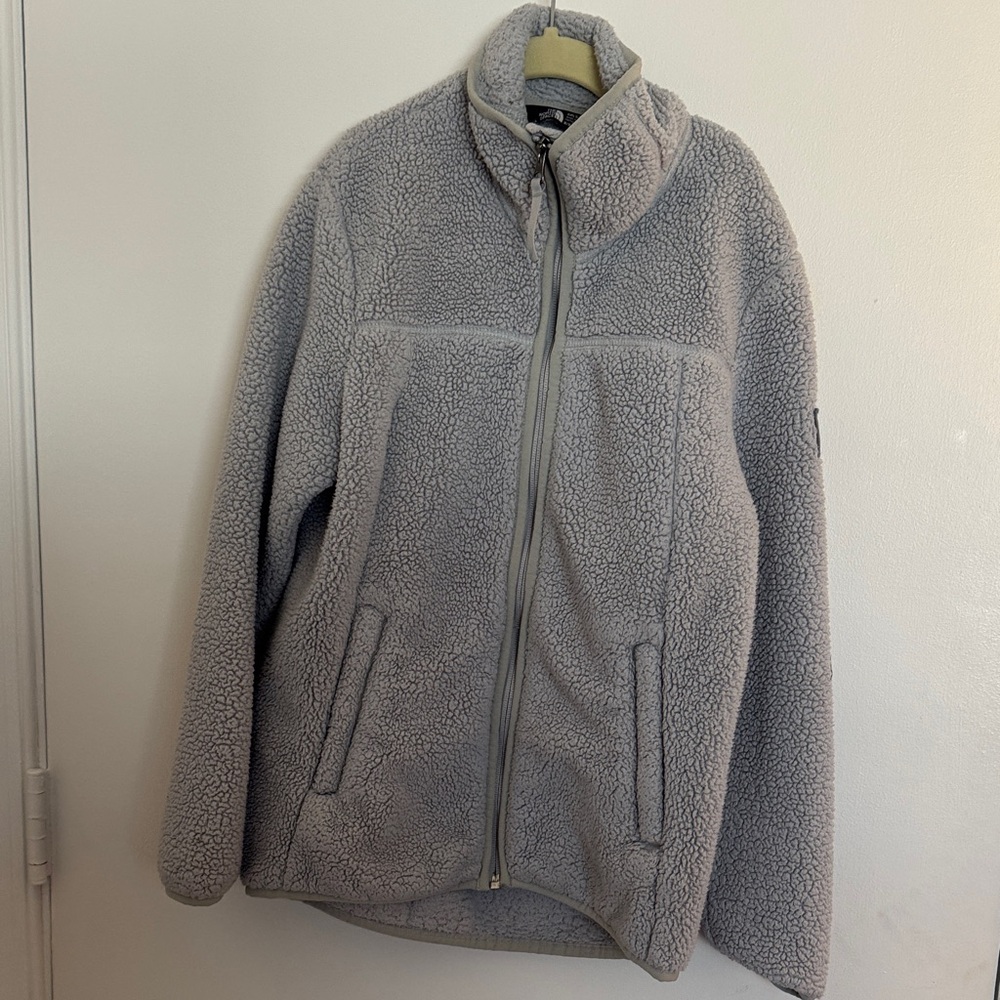The North Face kids Light Gray Fleece Jacket
